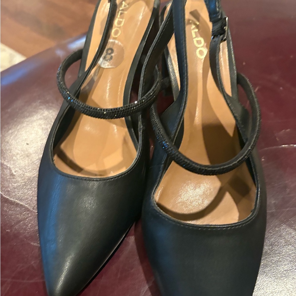 Aldo Black Slingback Heels